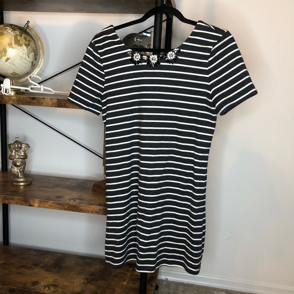 Blu Pepper💎Striped Bling Dress | S